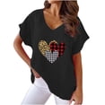 thumbnail image 2 of LSLJS Women V-neck Print T- Mode Confortable Cadeaux Blouses Tops, pour Women, 2 of 5