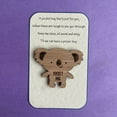 thumbnail image 2 of (Clearance) pdqouc A Little Pocket Hug | Wooden Heart Little HugToken Keepsake | a Hug Gift | I Love You Gifts | Cute Little Missing You Gifts from him or her Collectible Figurines Home Décor, 2 of 5