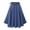 Blue, variant on Womens Denim Skirt A-line Long Midi Jean Skirts with Buckle Belted Flared Elastic High Waist Midi Jersey Skirt Casual Cowboy Dress