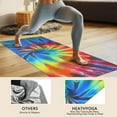 thumbnail image 4 of Colorful Tie Dye Pattern Hot Yoga Mat Towel Non Slip for Hot Yoga - Quick-Drying Yoga Mat Cover with 4 Corner Pockets with Travel Bag - Hot Yoga Towel Non Slip Grip Moisture Wicking Sweat 70"x26", 4 of 6