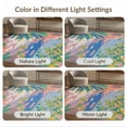 thumbnail image 7 of ODIKA 8'x10' Vibrant Coastal Hues Garden Vista Washable Area Rug Lush Foliage and Seascape Motif Design for Dining Room, Large Office, Lounge, Non-Slip Chair-Friendly Mat, 7 of 7