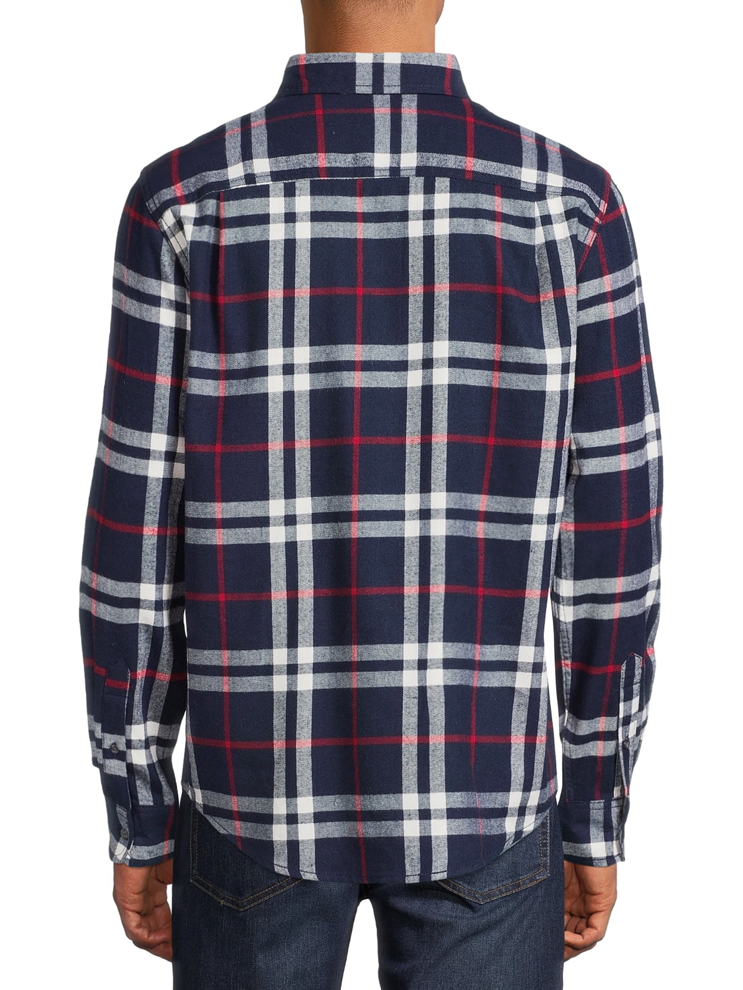 George Men's and Big Men's Super Soft Flannel Shirt, up to 5XLT