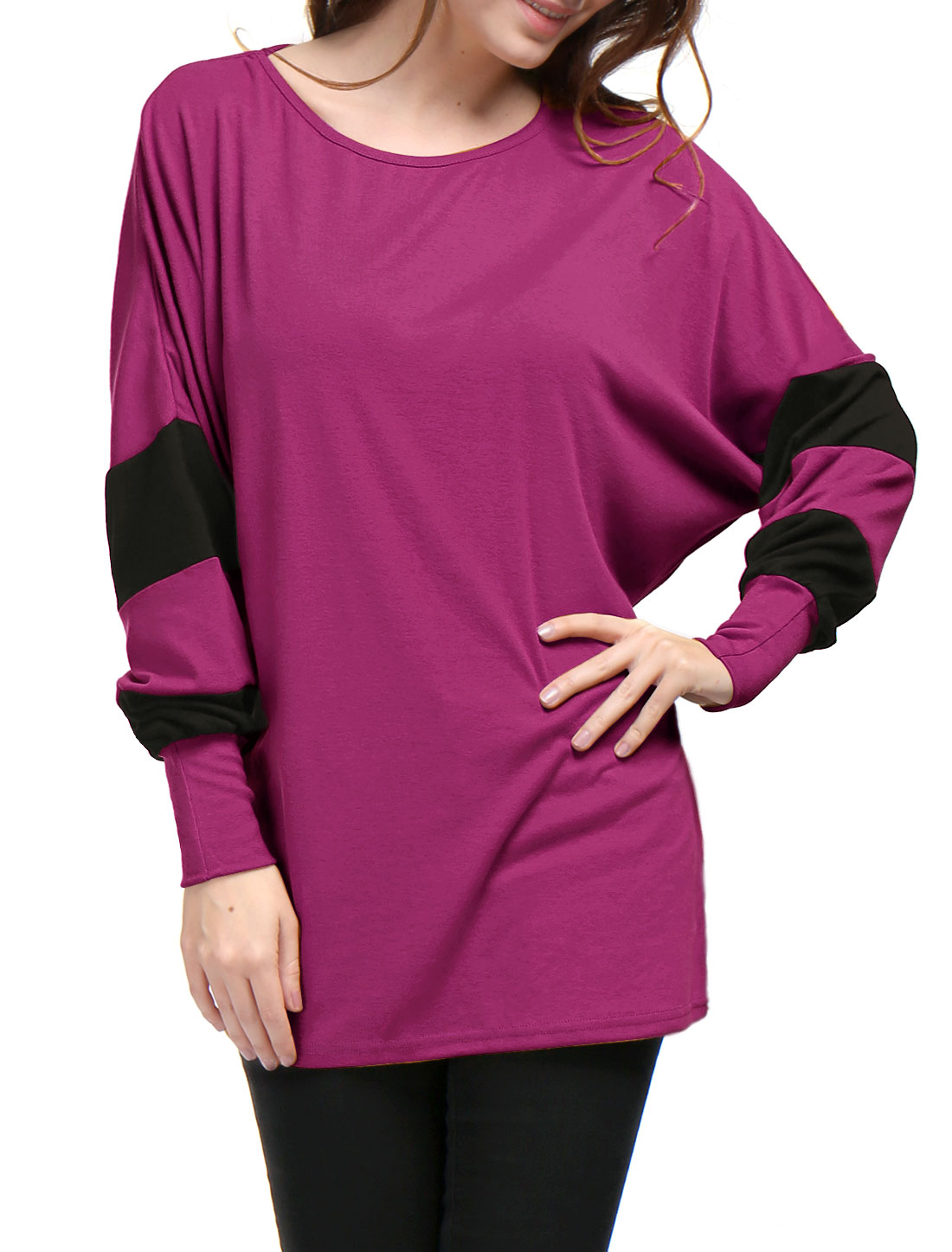 purple batwing top