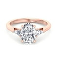 thumbnail image 2 of Samui - Moissanite Oval Cut Lab Diamond Side Stones Engagement Ring, 2 of 4