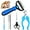 Blue, variant on PENGXIANG Pet Grooming Scissors Set, Safety Round Tip Grooming Tools for Pet Dogs Cats Full Body - Pet Dog Hair Removal Comb ,Straight Scissors, Comb, Nail Clipper and Nail File(Blue)