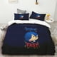 thumbnail image 3 of Juego de edredón de 3 piezas con estampado digital 3D de Sonic, suave, textil para el hogar, 100 % poliéster, tamaño king, decoración para dormitorio, regalo para adolescentes, 3 of 5