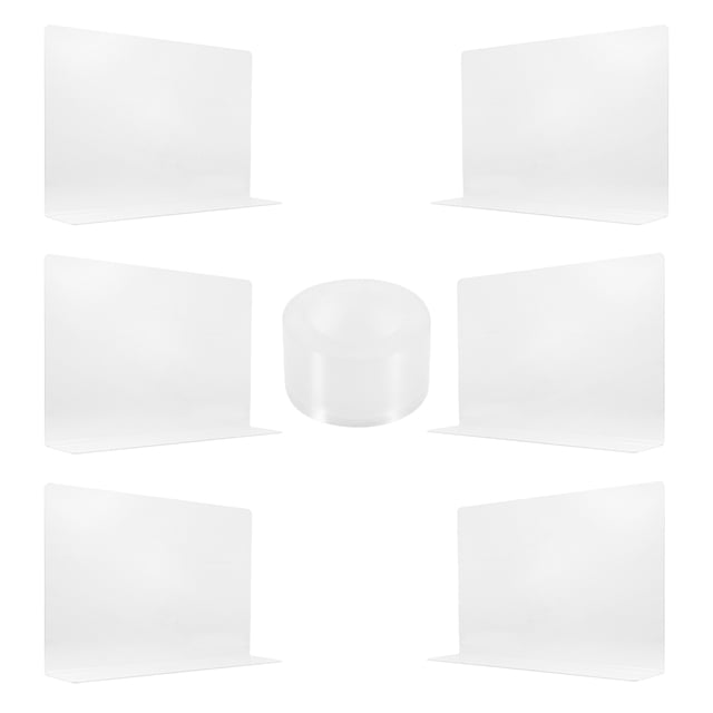 PTOOTP 1 Set of Shelf Dividers Transparent PVC Self-Adhesive Installation for Retail Businesses