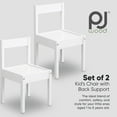 thumbnail image 2 of PJ Wood Chair w/Top Rail Back Support for Ages 1 to 5 Years Old (Set of 2), 2 of 9