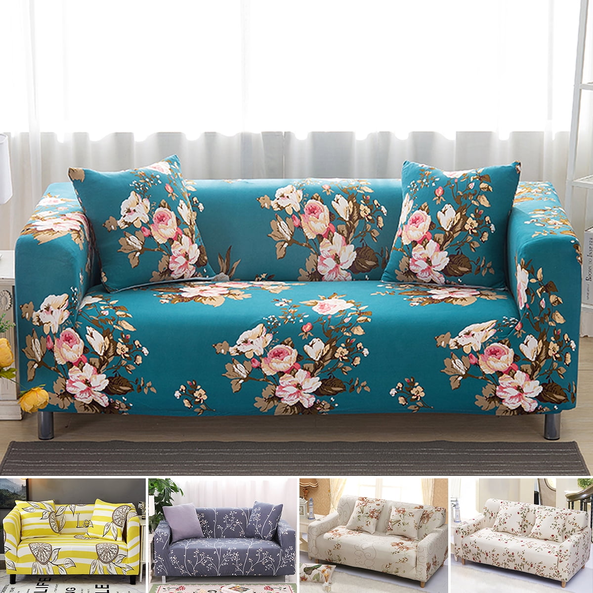 1/2/3 Sofa Covers Couch Slipcover Stretch Elastic Fabric Settee Protector Fit 