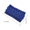 thumbnail image 4 of Bandeau d'Hiver pour Femmes Élastique Protecteur de Tête Chaud Chunky Dames Course Extérieur Cache-Oreilles Style Simple Accessoires pour Cheveux pour Femmes Marine, 4 of 6