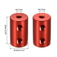 thumbnail image 3 of 3.17mm to 3.17mm Bore Rigid Coupling 20mm Length 12mm Diameter Aluminum Alloy Shaft Couplers Connector Red 4pcs, 3 of 3