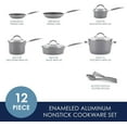 thumbnail image 2 of Juego de utensilios de cocina Rachael Ray Cucina de 12 piezas Gris Sal Marina, 2 of 5