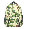 thumbnail image 3 of Tractor and Sheds Cream Pattern Cute School Backpack Bag with Padded Back and Adjustable Shoulder Straps 16.9 X 12.6 X 5.9 Inches, 3 of 5
