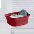 thumbnail image 4 of Sterilite 12 Qt. Dishpan, Multi-Purpose Plastic Wash Tub, Kitchen, Sink, Red, 4 of 7