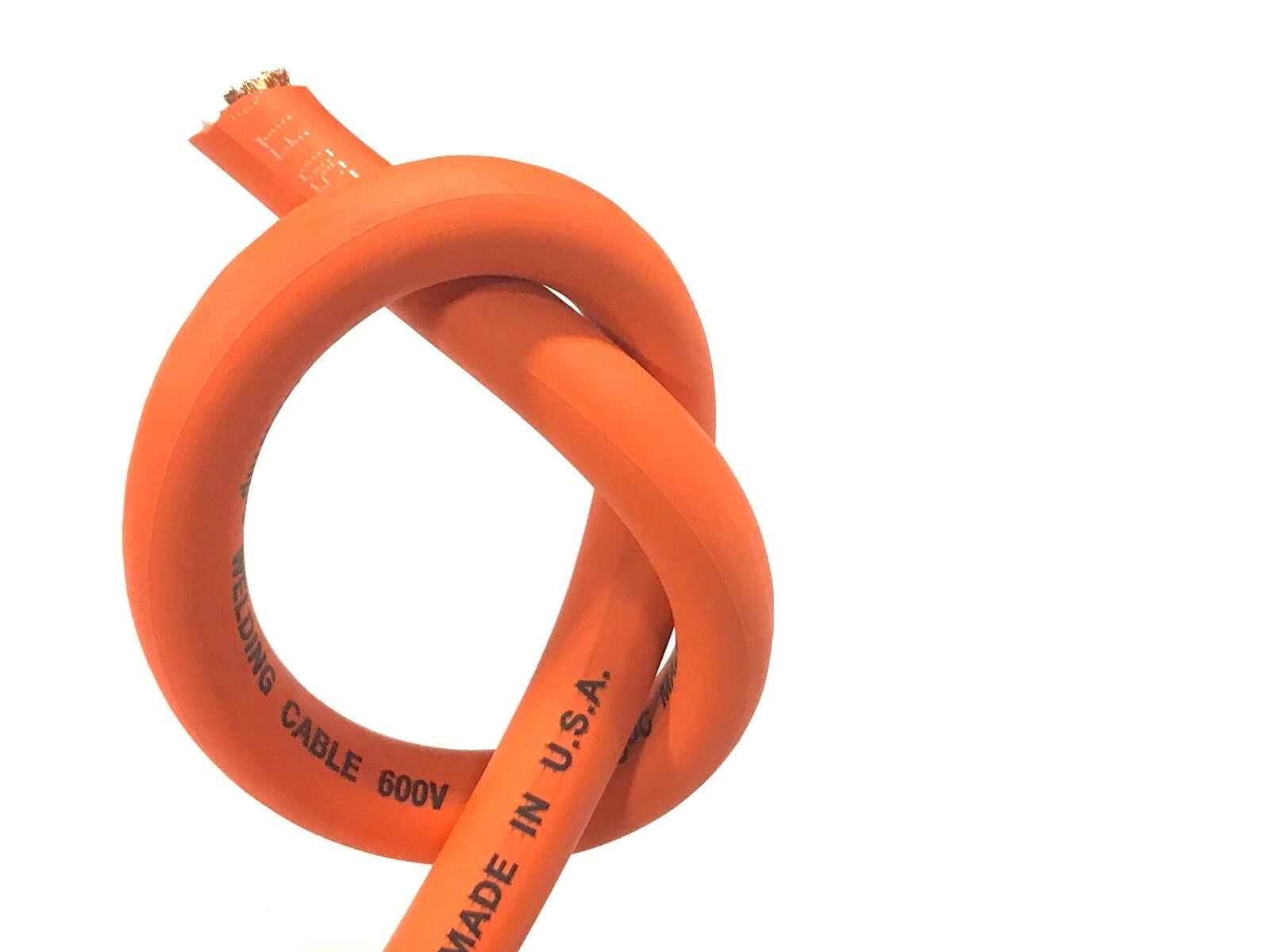 100' 2 AWG Ultra Flex Welding Cable Rugged Jacket Orange 600V 