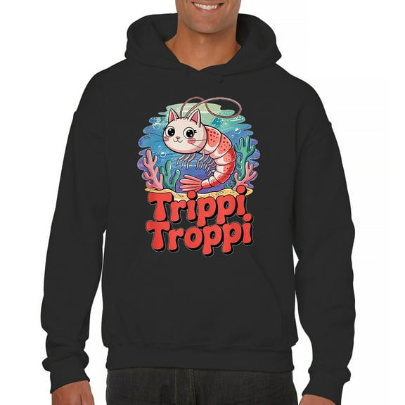 Trippi Troppi Shrim Cat Unisex Hoodie Italian Brainrot Gen Z Alpha Meme