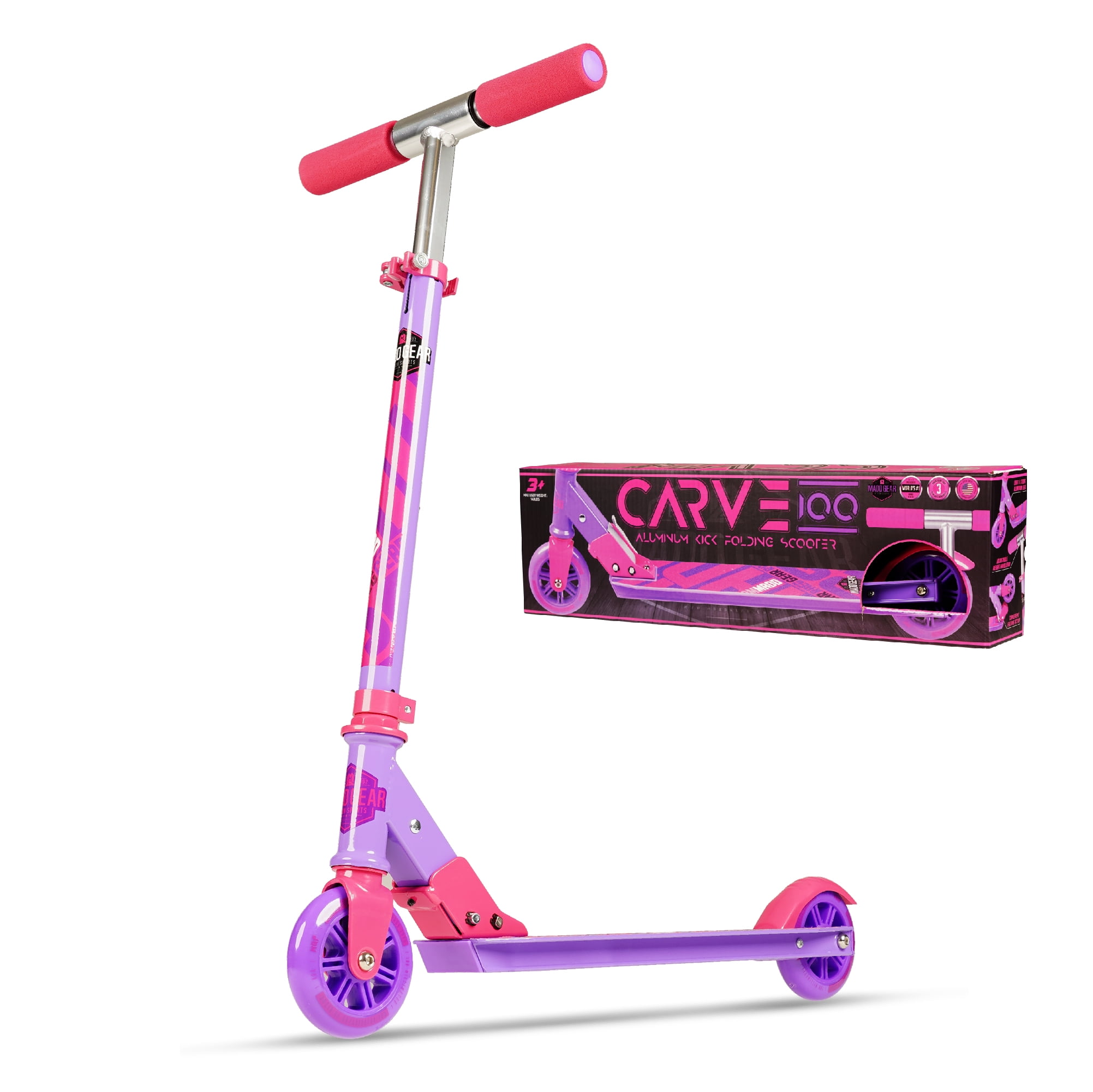 pink and purple scooter