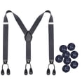 thumbnail image 4 of AWAYTR Men Y-Back Elastic Suspenders Adjustable Heavy Duty 8-Button Design Invisible Button End for for Work Trousers Weddings, 4 of 8