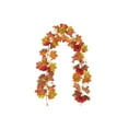 thumbnail image 2 of Dvkptbk Plasti c Maple Leaf Rattans Halloween Thanksgiving Decorations Artificial Leaf Garland Rattan Hanging Pumpkin Maple Leaf Garland Indoor Home Halloween Christmas Party Fireplace Decorations, 2 of 7