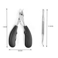 thumbnail image 2 of Amerteer Nail Clippers for Thick and Ingrown Toenails Tools,4PCS Precision Stainless Steel Pedicure Kit,Cuticle Trimmer Remover Pusher for Thick or Ingrown Toenail Clippers (Ingrown toenail tools), 2 of 4