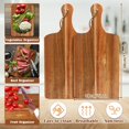 thumbnail image 2 of 10 Paquetes De Tablas De Cortar De Madera De Acacia Tabla De Cortar Lisa De 15 X 7 Pulgadas Con Asas Tabla De Servir Grande Tabla De Cortar De Cocina De Madera A Granel Con Cuerdas Para Verduras Carne, 2 of 5