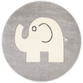 thumbnail image 2 of SAFAVIEH Carousel Kids Fallon Elephant Area Rug, Gray/Ivory, 8' x 8' Round, 2 of 10