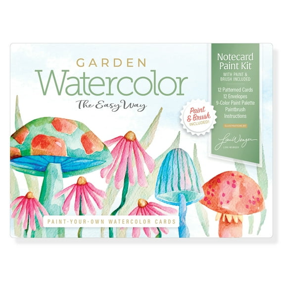 Watercolor the Easy Way Watercolor the Easy Way Paint-Your-Own Watercolor Cards Garden: Notecard Paint Kit with Paint and Brush Included, Book 5, (Paperback)