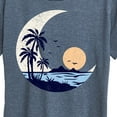 thumbnail image 3 of Instant Message - Moon Beach Scene - Women's Short Sleeve Graphic T-Shirt, 3 of 6