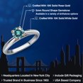 thumbnail image 2 of Gem Stone King 10K Two Tone Gold Blue Moissanite Solitaire Engagement Ring for Women | 0.50 Cttw | Round 5MM | Gemstone Birthstone | Size 6, 2 of 6