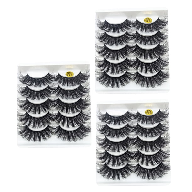 15 pares de extensiones de pestañas de volumen realista niña belleza pestañas maquillaje pestañas falsas