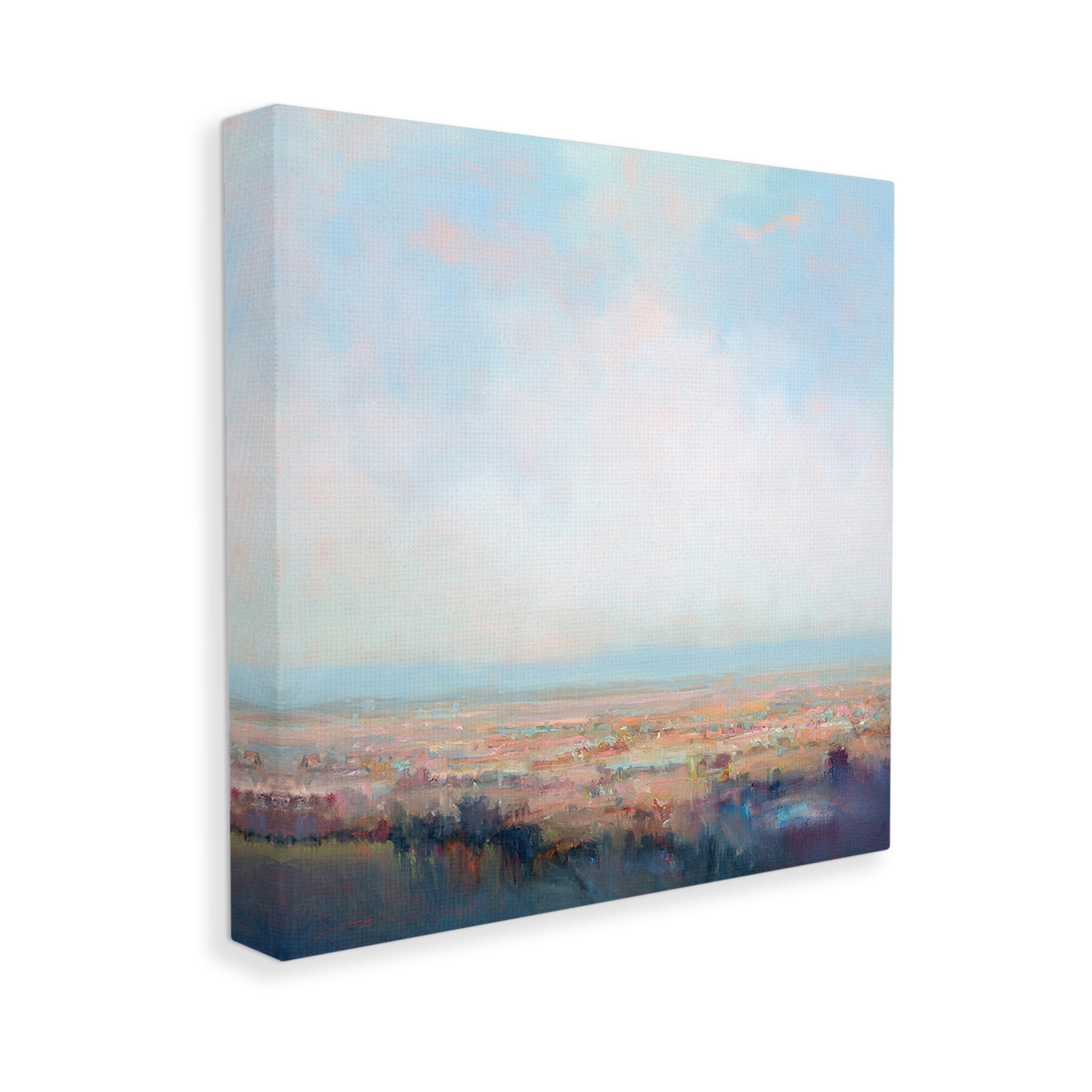 Stupell Industries Clear Sky over Nature Landscape Painting Gallery Wrapped Canvas Art Print Wall Art, 24 x 24