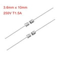 thumbnail image 5 of Uxcell Slow Blow Fuse Time Delay Glass Fuse 3.6mm x 10mm 250V 1.5A 5 Pack, 5 of 5