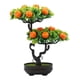 thumbnail image 2 of Bonsái de árbol frutal artificial para decoración de mesa, ligero, de simulación de fruta en maceta. Naranja, 2 of 9