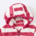 thumbnail image 5 of Fozruso Fleece Jacket Kids Girls 5-6 Years,Boys Outwear Zipper Toddler Warm Striped Kids Hooded Thick Coat Baby Girls Girls Coat&jacket Red, 5 of 6