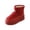 Wine, variant on Women's Platform Snow Boots, Quilted Puffer Winter Boots with Toggle Cord, Faux Fur Lined Warm Short Boots Fall