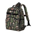 thumbnail image 2 of Mushroom and Fern Black Pattern Cute School Backpack Bag for School with Padded Back and Adjustable Shoulder Straps 15.25"x11.5"x5.25", 2 of 5