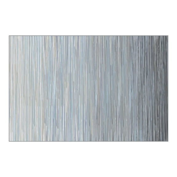 Kaplan Early Learning Company Sense of Place Nature's Stripes Carpet - Blue - 4' x 6' Rectangle
