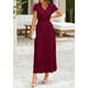 thumbnail image 3 of Vestido largo PRETTYGARDEN para mujer, cuello en V, volantes y manga corta, 3 of 8