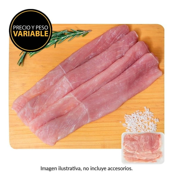 Milanesa de cerdo por kg peso aprox por charola 700 a 800 g