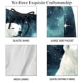 thumbnail image 4 of luoweisi Men's Beach Shorts Quick Dry Swim Trunks with Mesh Lining Galaxy Polar Bear S, 4 of 5