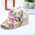 thumbnail image 3 of CHEGUTA Womens Baseball Caps Women's New Flower printing Sun Protection All-match Cap Floral Hats White, 3 of 6