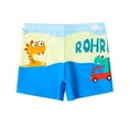 thumbnail image 2 of ROLKFUK Toddler Boys Swim Trunks, Elastic Waist Quick Dry Stretch Printed Beach Shorts Blue Size 2-3 T, 2 of 3