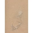 thumbnail image 2 of Francesco Lorenzi 18x24 Black Ornate Framed Double Matted Museum Art Print Titled: Drapery Study (1760), 2 of 5