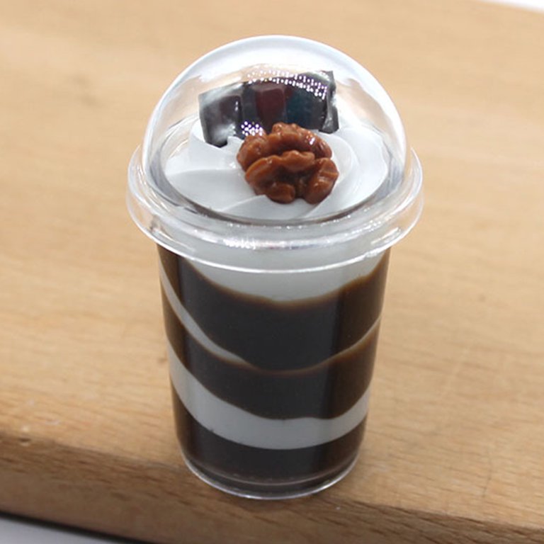 The Roost Iced Coffee Cup Shaker Snowglobe Keychain Bag Charm From