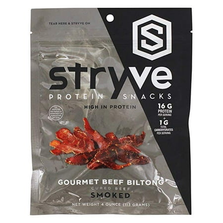 Stryve Beef Biltong, Smoked, 4.0oz