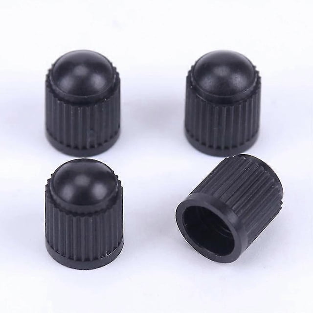 4 tapones antipolvo para válvulas de neumáticos de coche, de plástico negro, universales (4 unidades)