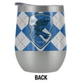 thumbnail image 2 of Harry Potter Official Ravenclaw Plaid Sigil 12 oz Stemless Tumbler, Stainless Steel Travel Cup|Lake Tumbler|Insulated with Leak Resistant Slide-Lock Lid, Stainless Steel, 2 of 7