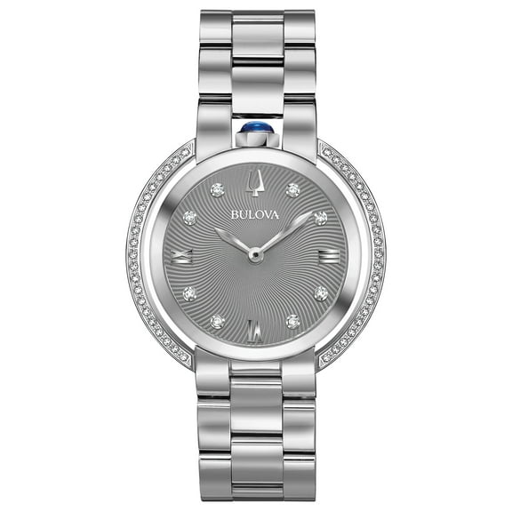 Bulova Women's Rubaiyat Diamond Case Stainless Steel Watch