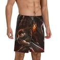 thumbnail image 2 of Berserk Men's Short Pajama Pants Lightweight Daily Lounge Shorts Bottoms Sleepwear Cozy Soft Home Pajama Pants Shorts, 2 of 9
