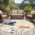 thumbnail image 4 of Round Rug 5Ft Washable Non-Slip, Blue Yellow Flowers Circle Area Rugs for Living Room Bedroom, Spring Summer Garden Wildflowers Retro Indoor Floor Mats Carpet Runner for Home Decor Aesthetic, 4 of 8